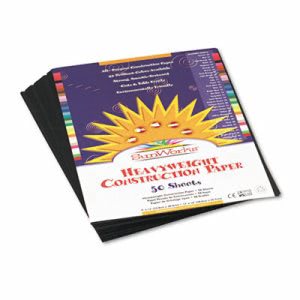 Sunworks Construction Paper, 58 lbs., 9 x 12, Black, 50 Sheets/Pack (PAC6303)