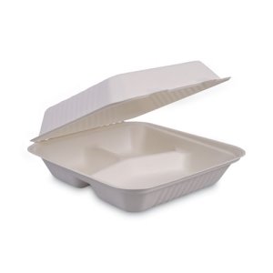 Dart Hinged Lid Carryout Food Containers 3 Compartments 2 516 H x 7 12 W x  8 D White Pack Of 200 - Office Depot