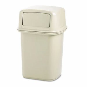 Rubbermaid Ranger 45 Gallon Waste Container w/2 Doors, Bei (RCP917188BG)