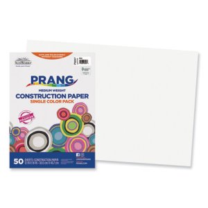 Construction Paper, White, 12 x 18, 50 Sheets - PAC103058, Dixon  Ticonderoga Co - Pacon