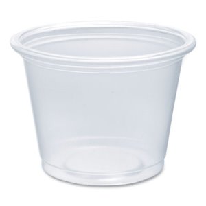 Treated Paper Souffle Portion Cups, 1 1/4 oz, White, 250/Bag