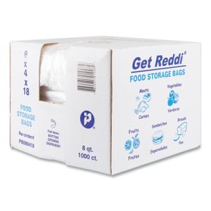 Inteplast Group Get Reddi Food Storage Bag, Quart, 1000 Ct 