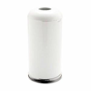 Rubbermaid Fire-Resistant Open Top 15 Gallon Trash Can, White (RCPR32EGLW)