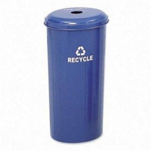 Witt Metal 20 Gallon Recycling Container, Blue, 1/Carton (WITT-10/1DTDB)