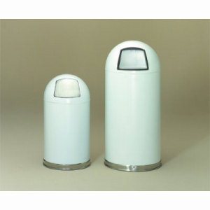 12 Gallon Standard Dometop Trash Can, White, 1/Carton (WITT-12DTWH)