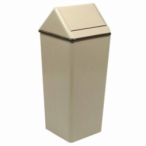 21 Gallon White Swingtop Kitchen Trash Can, 1/Carton (WITT-1411HTWH)