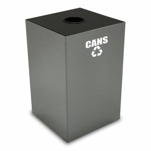 Witt 32 gal. Recycling Container, Slate, Round Opening Top, 1/Carton (WITT-32GC01-SL)