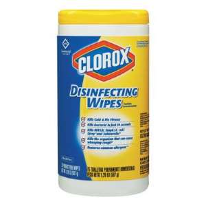 Clorox Disinfecting Wipes, 7 x 8,  Lemon Fresh, 75/Canister - 1 Each (158-15948EA)