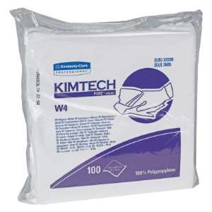 Kimberly-Clark Professional KIMTECH W4 Critical Task Wipers, Flat Double Bag, 12x12, White - 5 CA (412-33330)