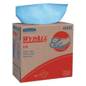 Kimberly-Clark Professional WypAll* X70 Wipes, Pop-Up Box, Blue - 10 CA (412-41412)