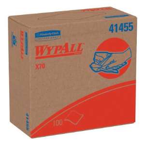 Kimberly-Clark Professional WypAll* X70 Wipes, Pop-Up Box, White - 10 CA (412-41455)