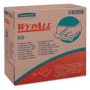 Kimberly-Clark Professional WypAll X50 Wipers, Pop-Up Box, White, 176 per box - 10 CA (412-83550)