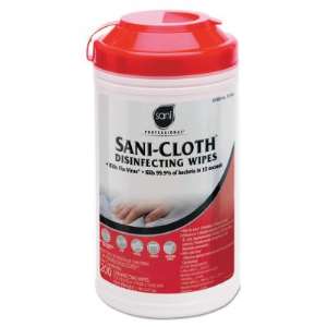 SANI PROFESSIONAL Sani-Cloth Disinfecting Surface Wipes, 7 1/2 x 5 3/8, 200/Canister - 6 CT (726-P22884EA)