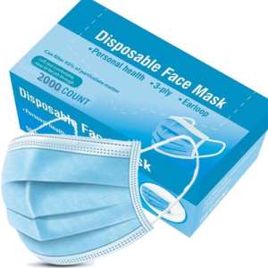 Special Buy Face Masks, W/Ear Loops, Pleated, Disposable, 2000/Ct (SPZ85166CT)