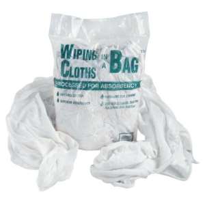 GENERAL SUPPLY Bag-A-Rags Reusable Wiping Cloths, Cotton, White, 1lb Pack - 12 PK (UFS-N250CW01)