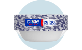  Dixie Ultra Deep Dish Paper Plates, 9 9/16 inch Dinner Size  Printed Disposable Plates, 40 Count (1 Pack of 40 Plates) : Health &  Household